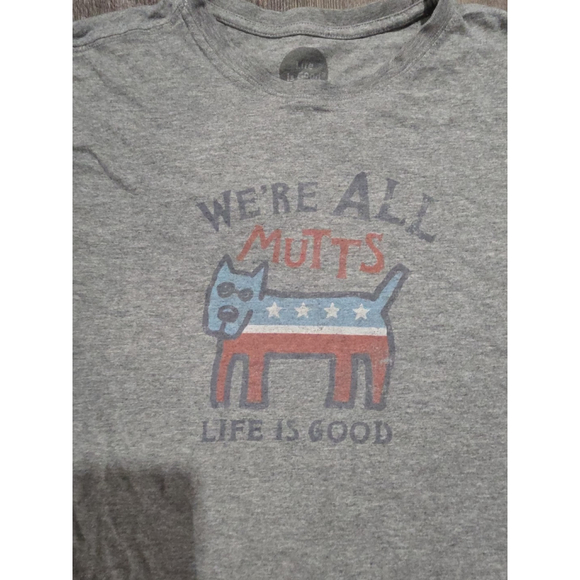 Life is Good Men's Small "We're all Mutts" shirt Classic Fit - Picture 1 of 9